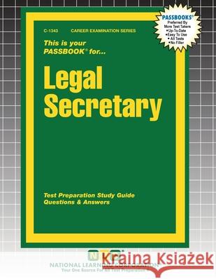 Legal Secretary Passbooks 9781799313434 National Learning Corp