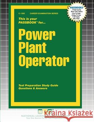 Power Plant Operator Passbooks 9781799313953 National Learning Corp