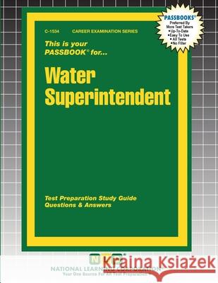 Water Superintendent Passbooks 9781799315346 National Learning Corp