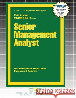Senior Management Analyst Passbooks 9781799317821 National Learning Corp