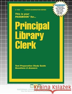 Principal Library Clerk Passbooks 9781799319320 National Learning Corp