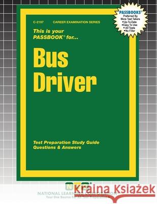 Bus Driver Passbooks 9781799321972 National Learning Corp
