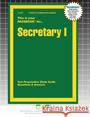 Secretary I Passbooks 9781799335771 National Learning Corp