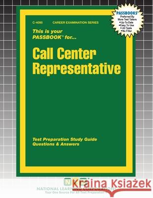 Call Center Representative Passbooks 9781799340959 National Learning Corp