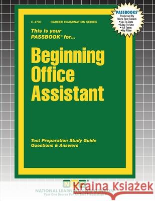 Beginning Office Assistant Passbooks 9781799347002 National Learning Corp