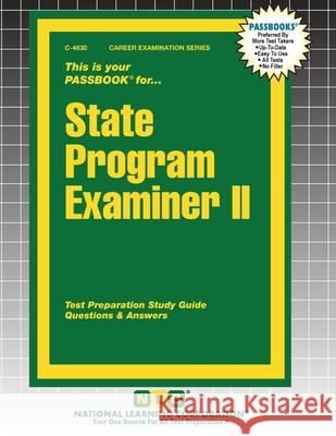 State Program Examiner II Passbooks 9781799348306 National Learning Corp