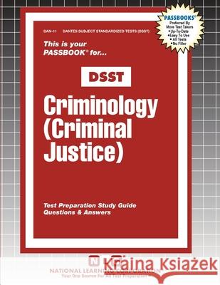 Criminology (Criminal Justice) Passbooks 9781799366119 National Learning Corp