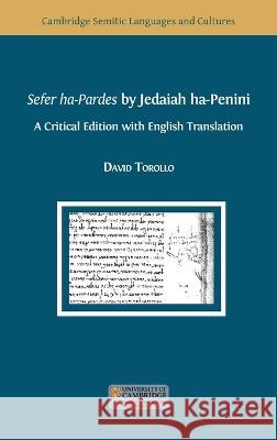 Sefer ha-Pardes by Jedaiah ha-Penini David Torollo 9781800647268 Open Book Publishers