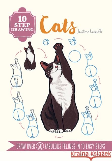 10 Step Drawing: Cats: Draw Over 50 Fabulous Felines in 10 Easy Steps Justine Lecouffe 9781800920330