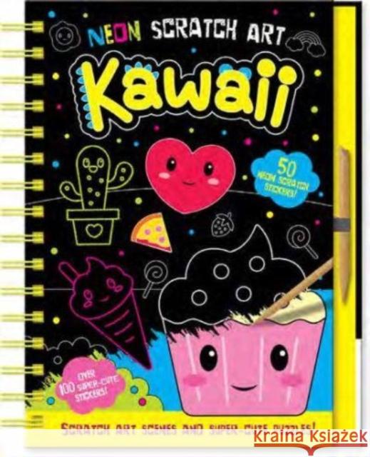 Neon Scratch Art Kawaii Connie Isaacs 9781801056342