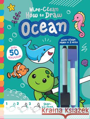 Wipe-Clean How to Draw Ocean Jenny Copper Bethany Walker 9781801059206