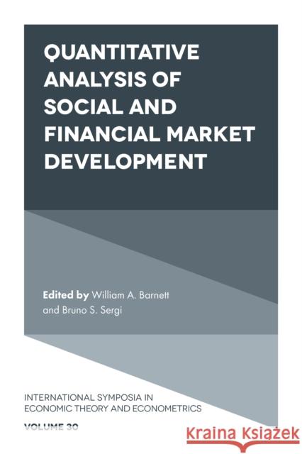 Quantitative Analysis of Social and Financial Market Development  9781801179218 Emerald Publishing Limited