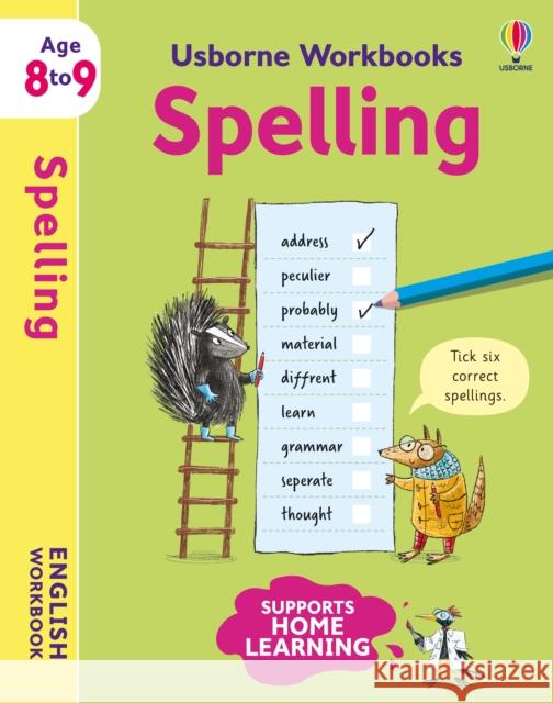 Usborne Workbooks Spelling 8-9 Jane (EDFR) Bingham 9781801313506 Usborne Publishing Ltd