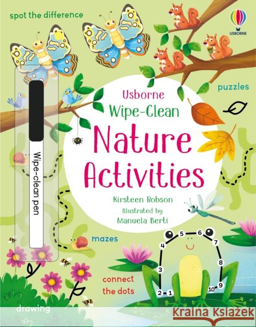 Wipe-Clean Nature Activities Kirsteen Robson 9781801319188 Usborne Publishing Ltd