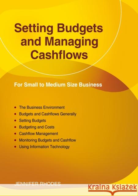 Setting Budgets and Managing Cashflows Jennifer Rhodes 9781802360042 Straightforward Publishing