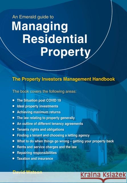 The Property Investors Management Handbook - Managing Residentia l Property David Watson 9781802360622 Straightforward Publishing