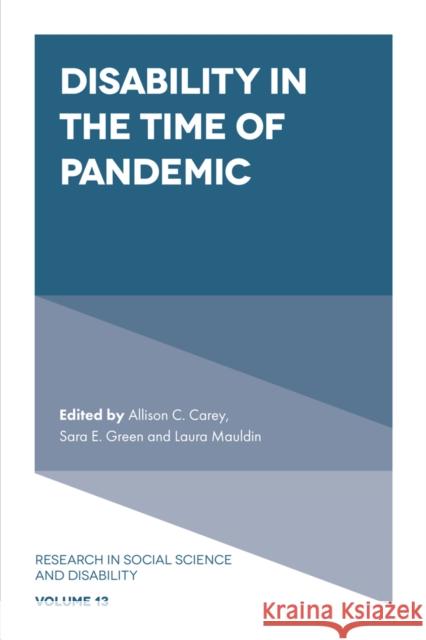Disability in the Time of Pandemic  9781802621402 Emerald Publishing Limited