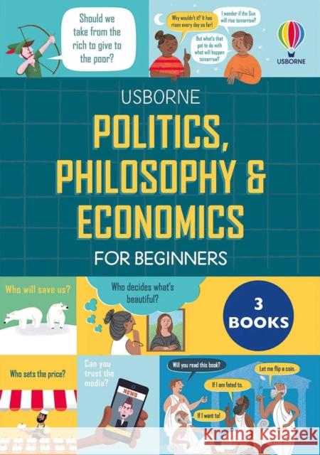 Politics, Philosophy & Economics For Beginners Slipcase Usborne 9781803704333 Usborne