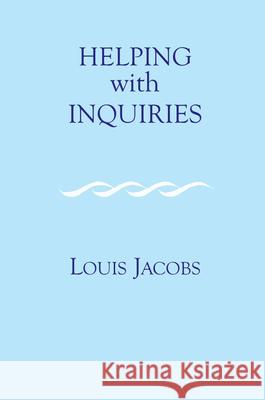 Helping with Inquiries: An Autobiography Louis Jacobs 9781803710174