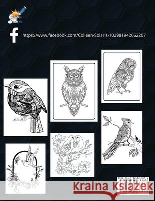 Birds Coloring Book Colleen Solaris 9781804003091