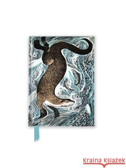 Angela Harding: Fishing Otter (Foiled Pocket Journal) Flame Tree Studio 9781804172049 Flame Tree Gift