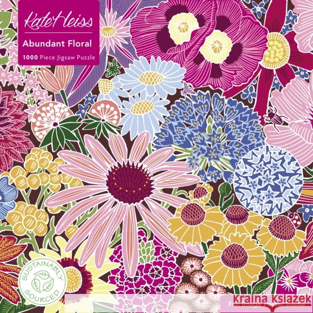 Adult Sustainable Jigsaw Puzzle Kate Heiss: Abundant Floral: 1000-Pieces. Ethical, Sustainable, Earth-Friendly Flame Tree Studio 9781804172155 Flame Tree Gift