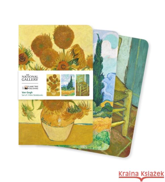 National Gallery: Van Gogh Set of 3 Mini Notebooks  9781804173046 Flame Tree Publishing