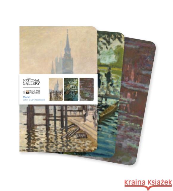 National Gallery: Monet Set of 3 Mini Notebooks  9781804173053 Flame Tree Publishing