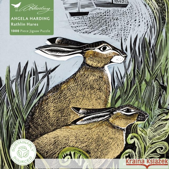 Adult Sustainable Jigsaw Puzzle Angela Harding: Rathlin Hares: 1000-Pieces. Ethical, Sustainable, Earth-Friendly Flame Tree Studio 9781804175576 Flame Tree Publishing