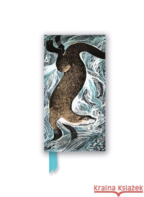 Angela Harding: Fishing Otter (Foiled Slimline Journal)  9781804176245 Flame Tree Publishing