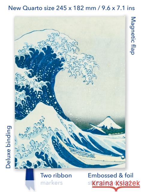 Katsushika Hokusai: The Great Wave (Foiled Quarto Journal)  9781804177556 Flame Tree Publishing
