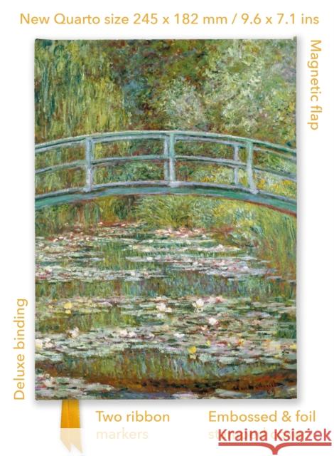 Claude Monet: Bridge over a Pond of Water Lilies (Foiled Quarto Journal)  9781804177563 Flame Tree Publishing