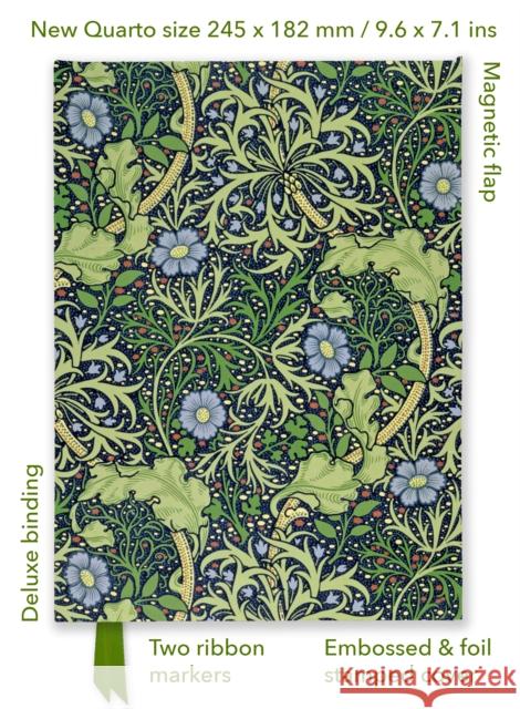 William Morris: Seaweed (Foiled Quarto Journal)  9781804177716 Flame Tree Publishing