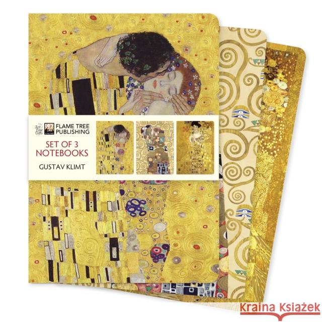 Gustav Klimt Set of 3 Standard Notebooks  9781804178393 Flame Tree Publishing