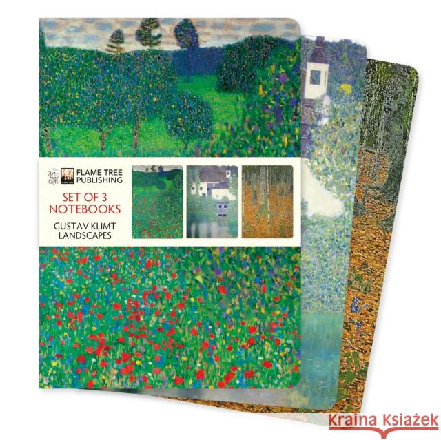 Gustav Klimt: Landscapes Set of 3 Standard Notebooks Flame Tree Studio 9781804179246 Flame Tree Publishing