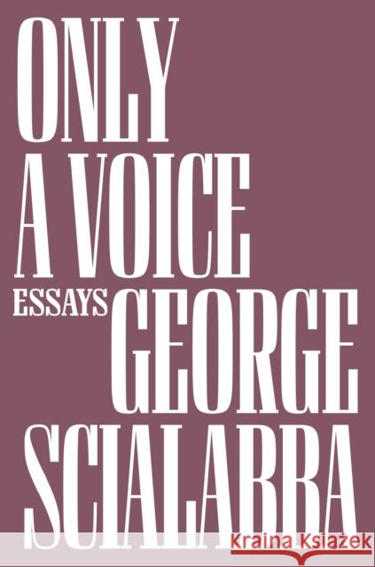 Only a Voice: Essays George Scialabba 9781804292006 Verso