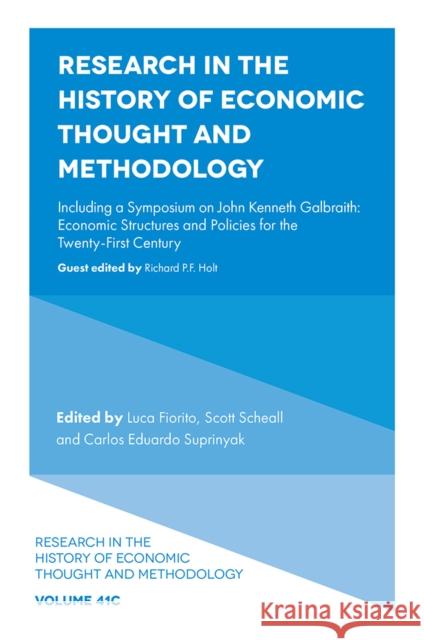 Research in the History of Economic Thought and Methodology  9781804559314 Emerald Publishing Limited