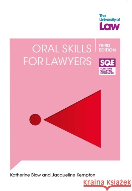 SQE2 Oral Skills for Lawyers 3e Katherine Blow 9781805020639