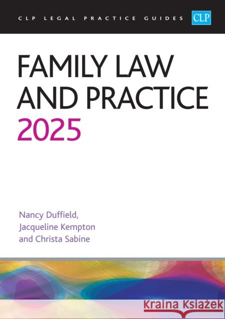 Family Law and Practice 2025: Legal Practice Course Guides (LPC) Duffield 9781805021490