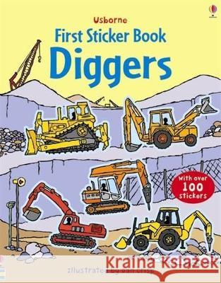 First Sticker Book Diggers Sam Taplin Dan Crisp 9781805070597 Usborne Books