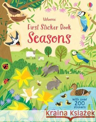 First Sticker Book Seasons Holly Bathie Jean Claude 9781805071761 Usborne Books
