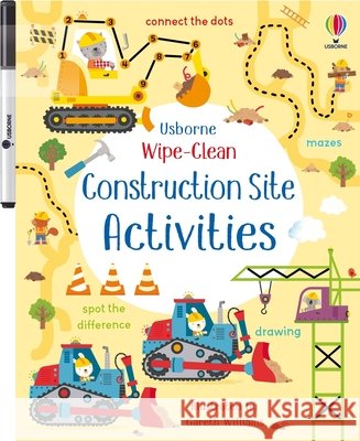 Wipe-Clean Construction Site Activities Kirsteen Robson Gareth Williams 9781805078562 Usborne Books