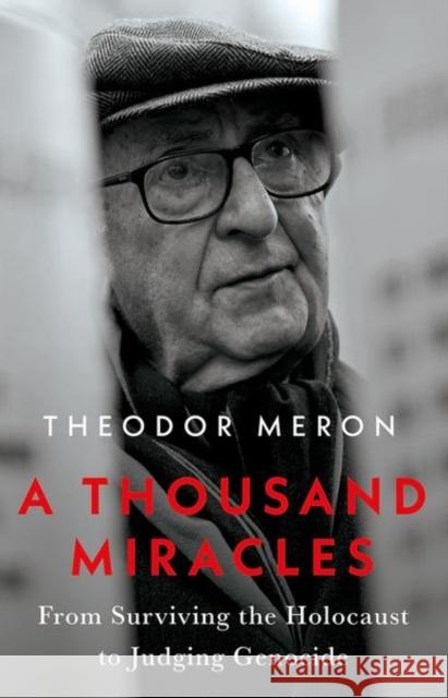A Thousand Miracles Theodor Meron 9781805265238 C Hurst & Co Publishers Ltd