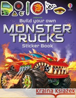 Build Your Own Monster Trucks Sticker Book Simon Tudhope Gong Studios 9781805317319 Usborne Books