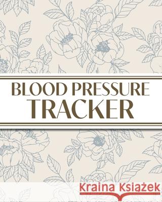 XL Large Print 1-Year Blood Pressure Tracker (Blue Roses on Cream): 8