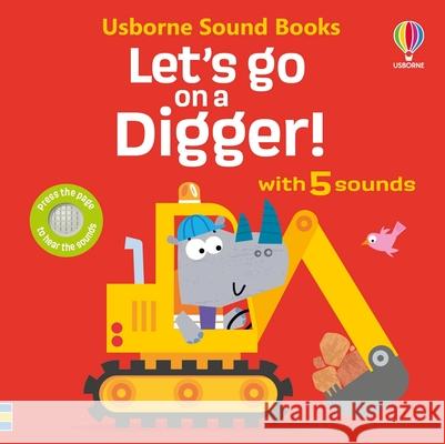 Let's Go on a Digger Sam Taplin Edward Miller 9781835405031 Usborne Books