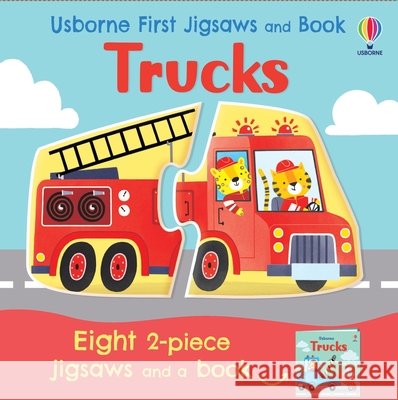 Usborne First Jigsaws and Book: Trucks Abigail Wheatley Elisa Ferro 9781835405208