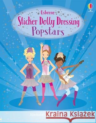 Sticker Dolly Dressing Popstars Lucy Bowman Stella Baggott 9781835405802 Usborne Books