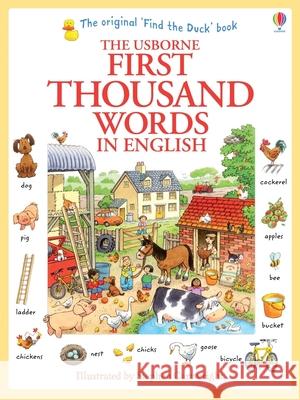 First Thousand Words in English Heather Amery Stephen Cartwright 9781835409855 Usborne Books