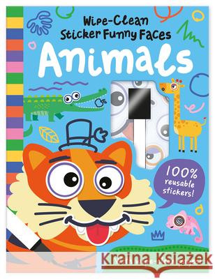 Wipe-Clean Sticker Funny Faces Animals Rob Abbott Gareth Williams 9781835551561 Two Windmills